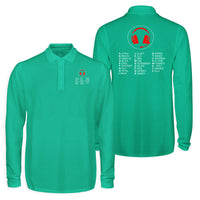 Thumbnail for Aviation Alphabet 3 Designed Long Sleeve Polo T-Shirts (Double-Side)