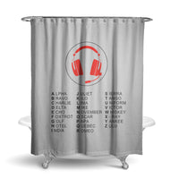Thumbnail for Aviation Alphabet 3 Designed Shower Curtains