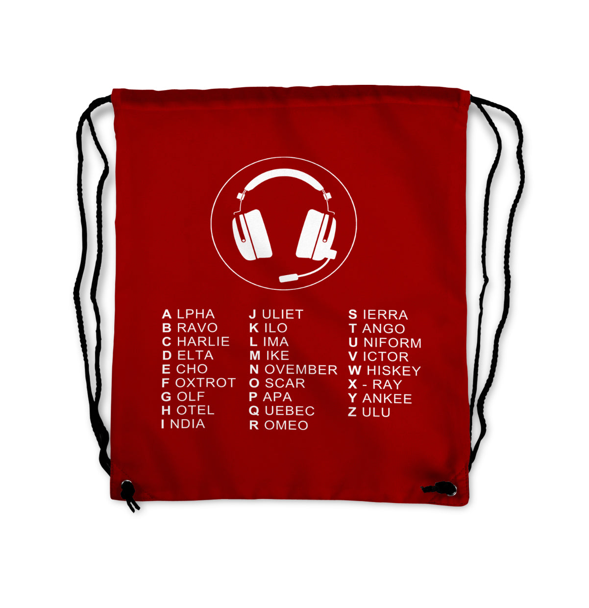 Aviation Alphabet 3 Designed Drawstring Bags