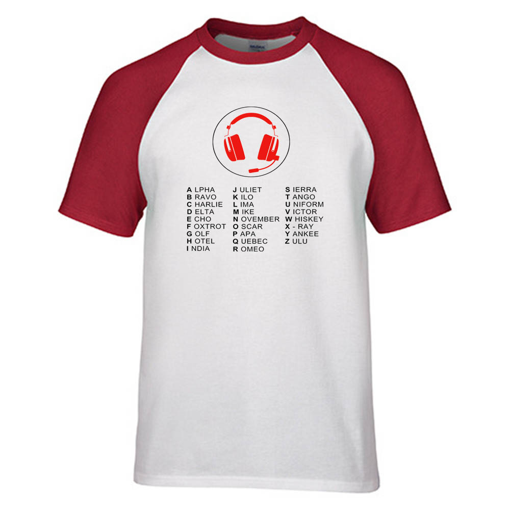 Aviation Alphabet 3 Designed Raglan T-Shirts