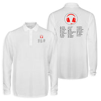 Thumbnail for Aviation Alphabet 3 Designed Long Sleeve Polo T-Shirts (Double-Side)