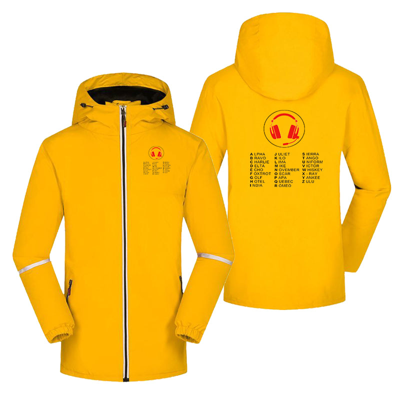 Aviation Alphabet 3 Designed Rain Coats & Jackets