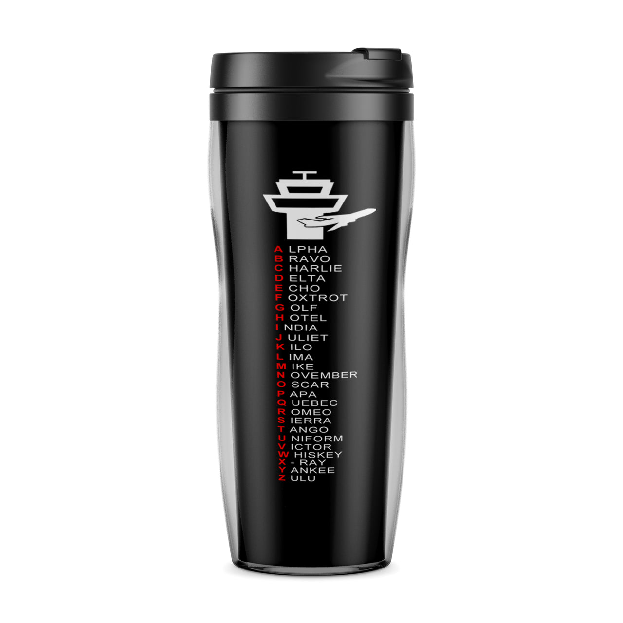 Aviation Alphabet Designed Travel Mugs