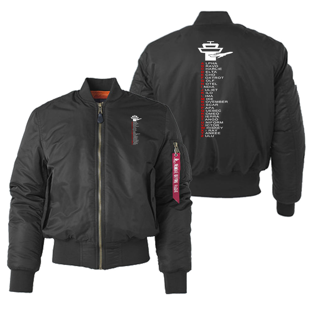 Aviation Alphabet Designed "Women" Bomber Jackets