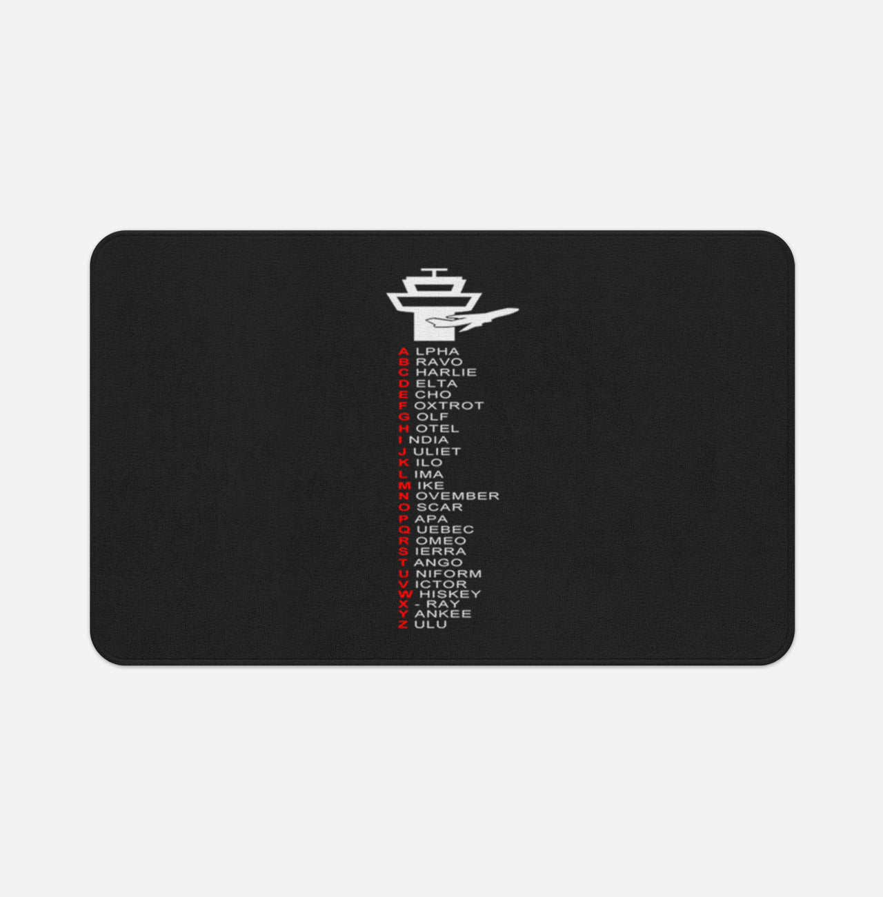 Aviation Alphabet Designed Bath Mats