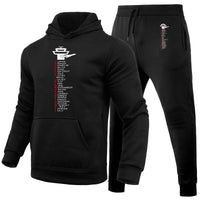 Thumbnail for Aviation Alphabet Designed Hoodies & Sweatpants Set