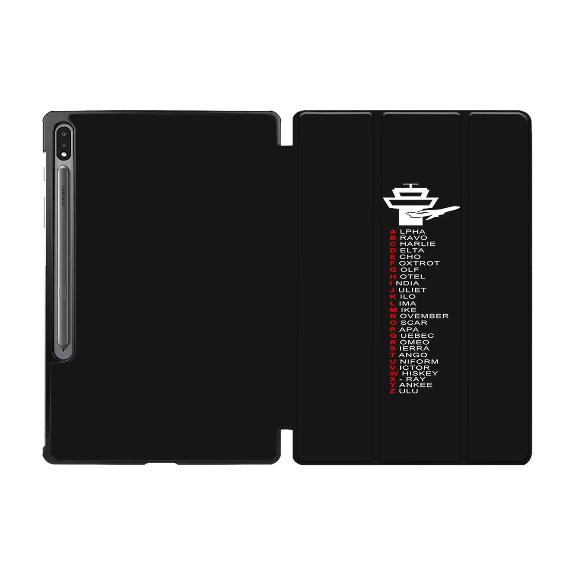 Aviation Alphabet Designed Samsung Tablet Cases