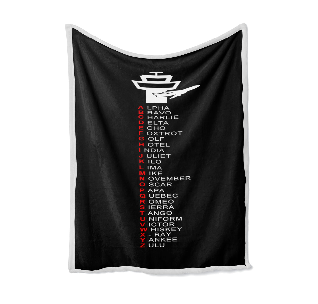 Aviation Alphabet Designed Bed Blankets & Covers