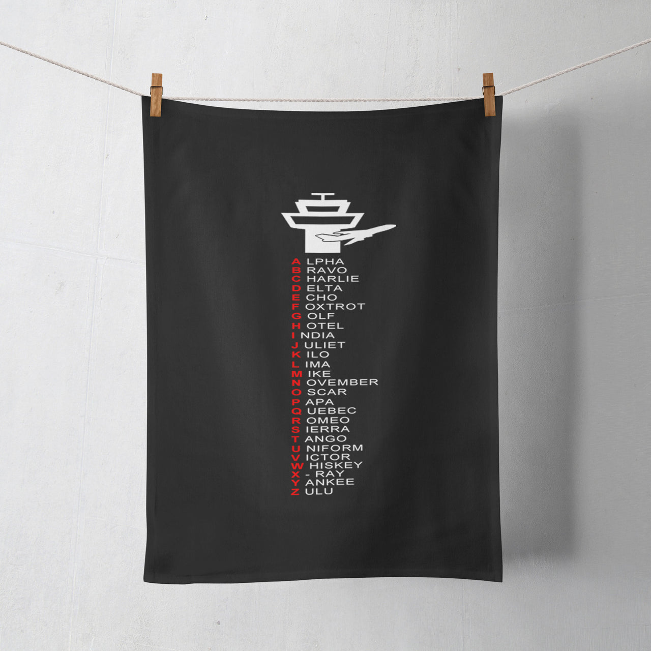 Aviation Alphabet Designed Towels