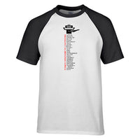 Thumbnail for Aviation Alphabet Designed Raglan T-Shirts