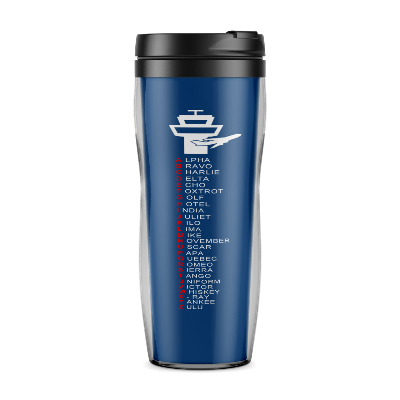 Aviation Alphabet Designed Travel Mugs
