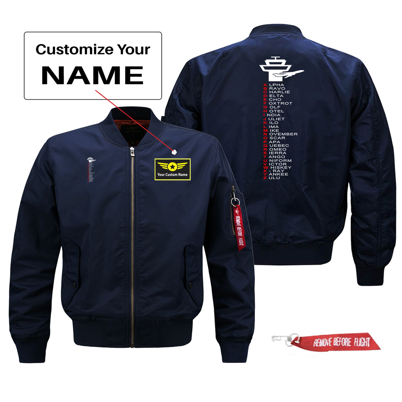 Aviation Alphabet Designed Pilot Jackets (Customizable)
