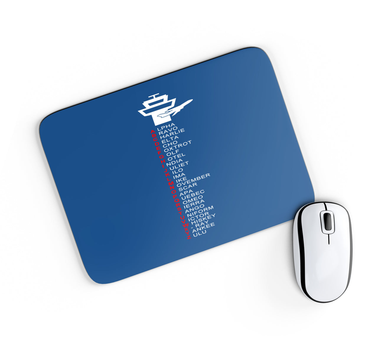 Aviation Alphabet Designed Mouse Pads