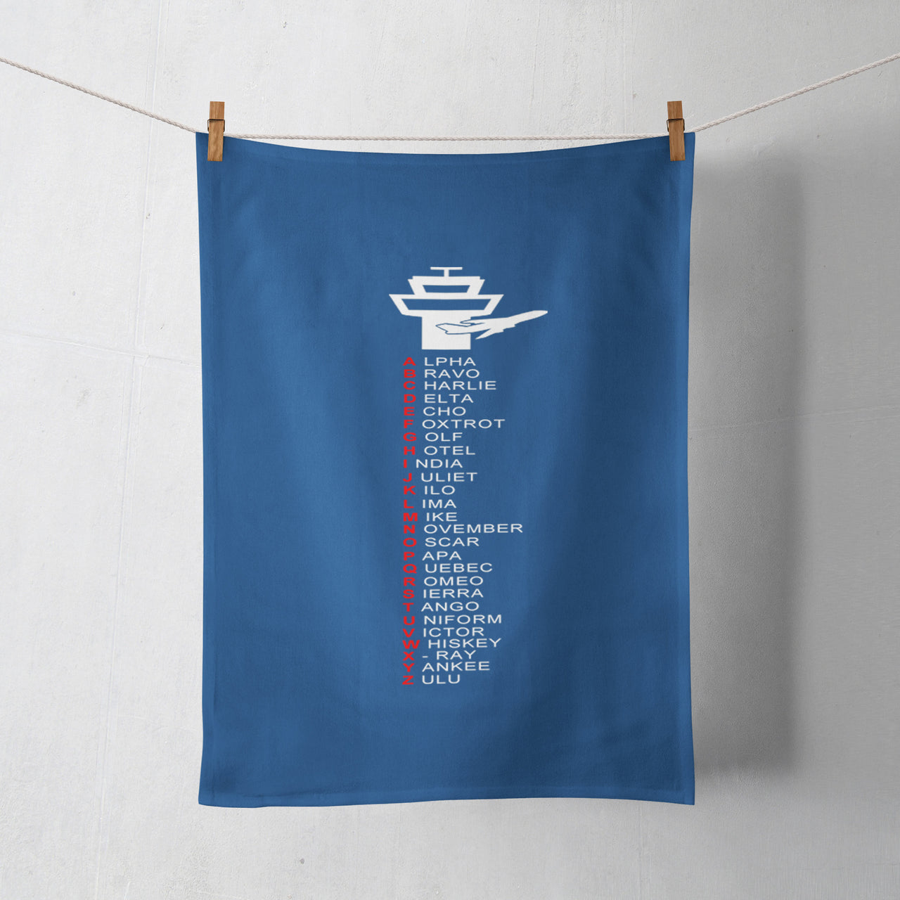 Aviation Alphabet Designed Towels