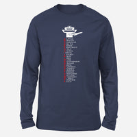 Thumbnail for Aviation Alphabet Designed Long-Sleeve T-Shirts
