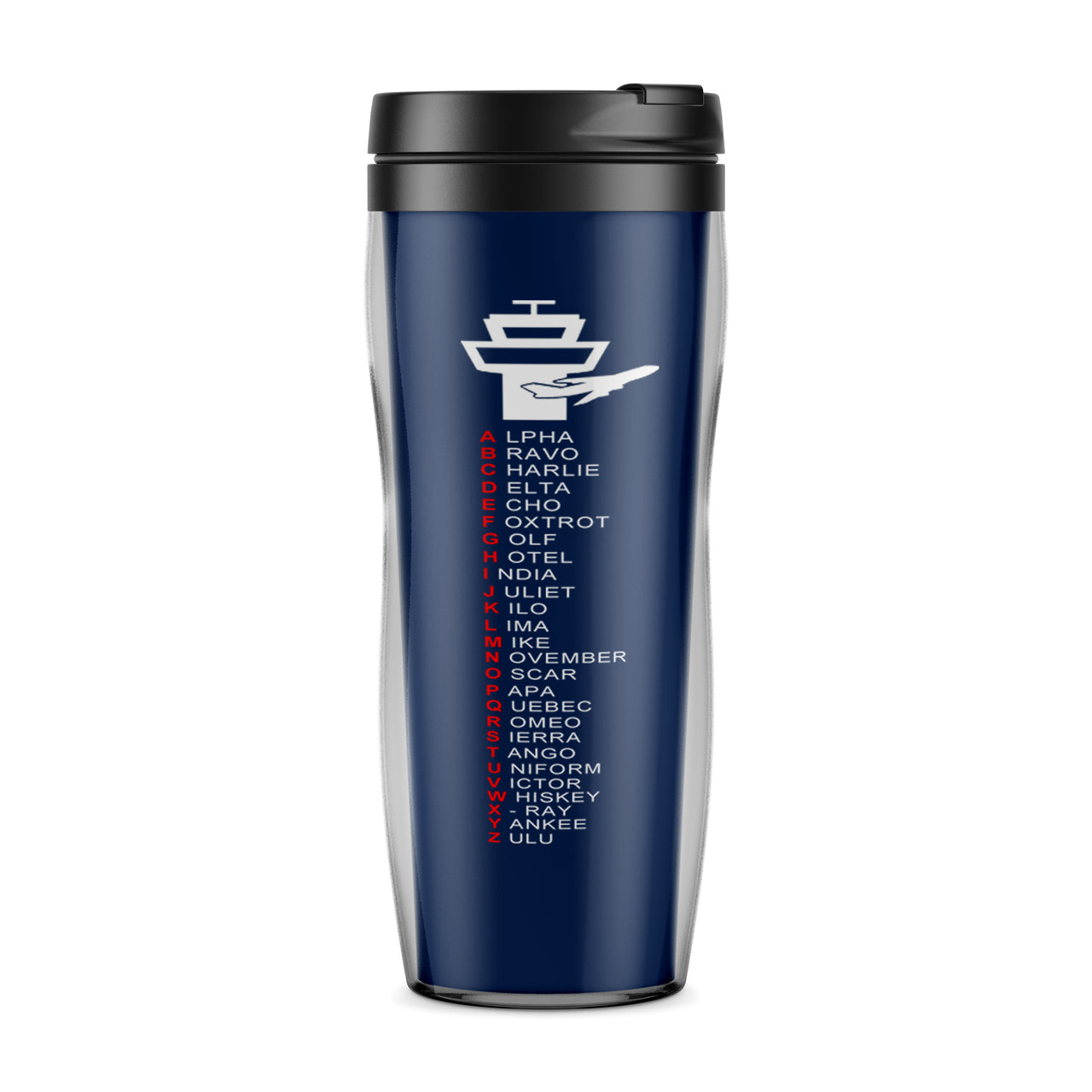 Aviation Alphabet Designed Travel Mugs