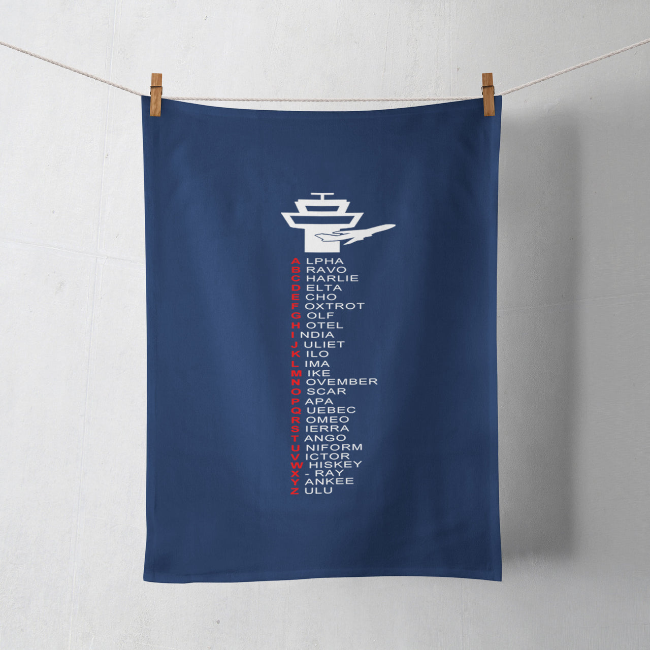 Aviation Alphabet Designed Towels
