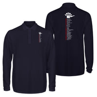 Thumbnail for Aviation Alphabet Designed Long Sleeve Polo T-Shirts (Double-Side)