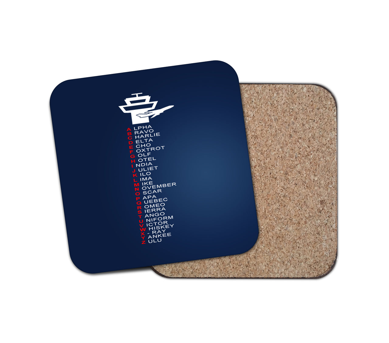 Aviation Alphabet Designed Coasters