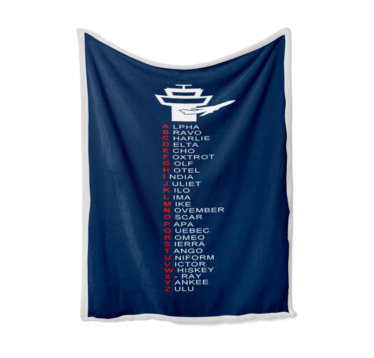 Aviation Alphabet Designed Bed Blankets & Covers