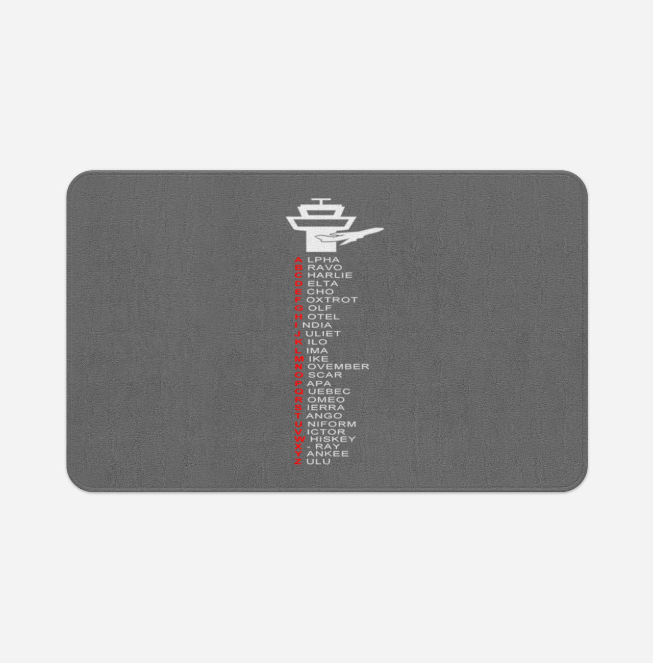 Aviation Alphabet Designed Bath Mats