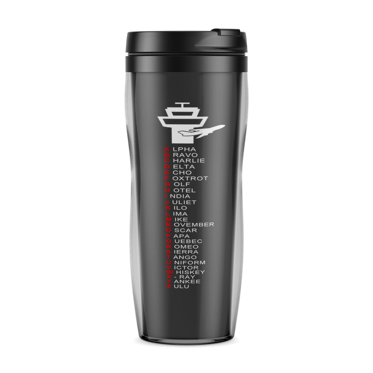Aviation Alphabet Designed Travel Mugs