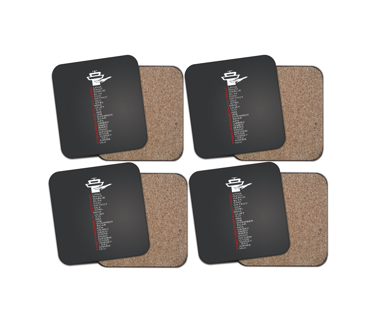 Aviation Alphabet Designed Coasters