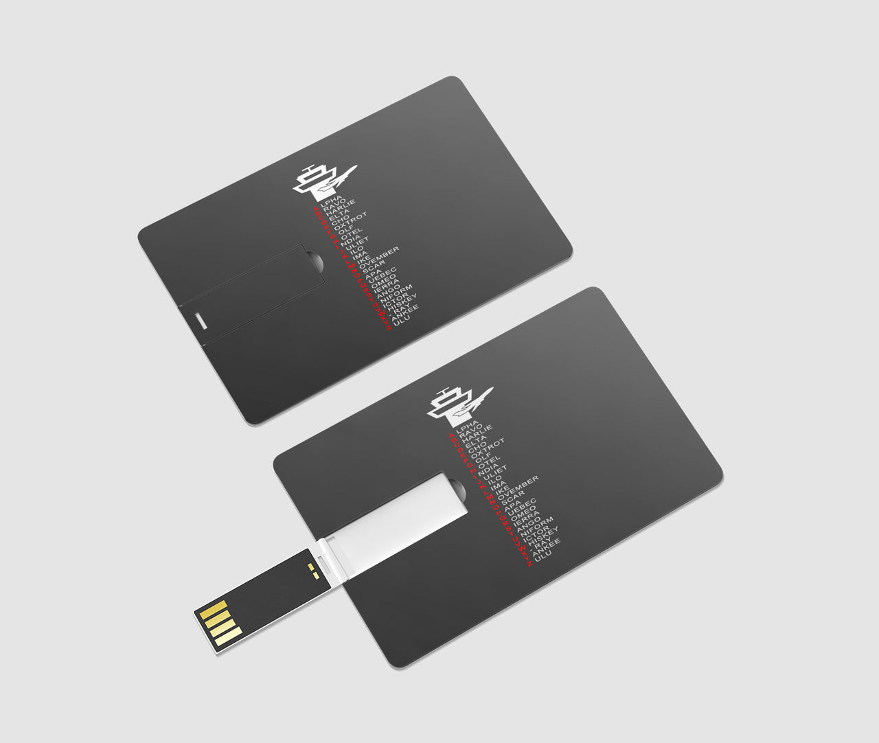 Aviation Alphabet Designed USB Cards