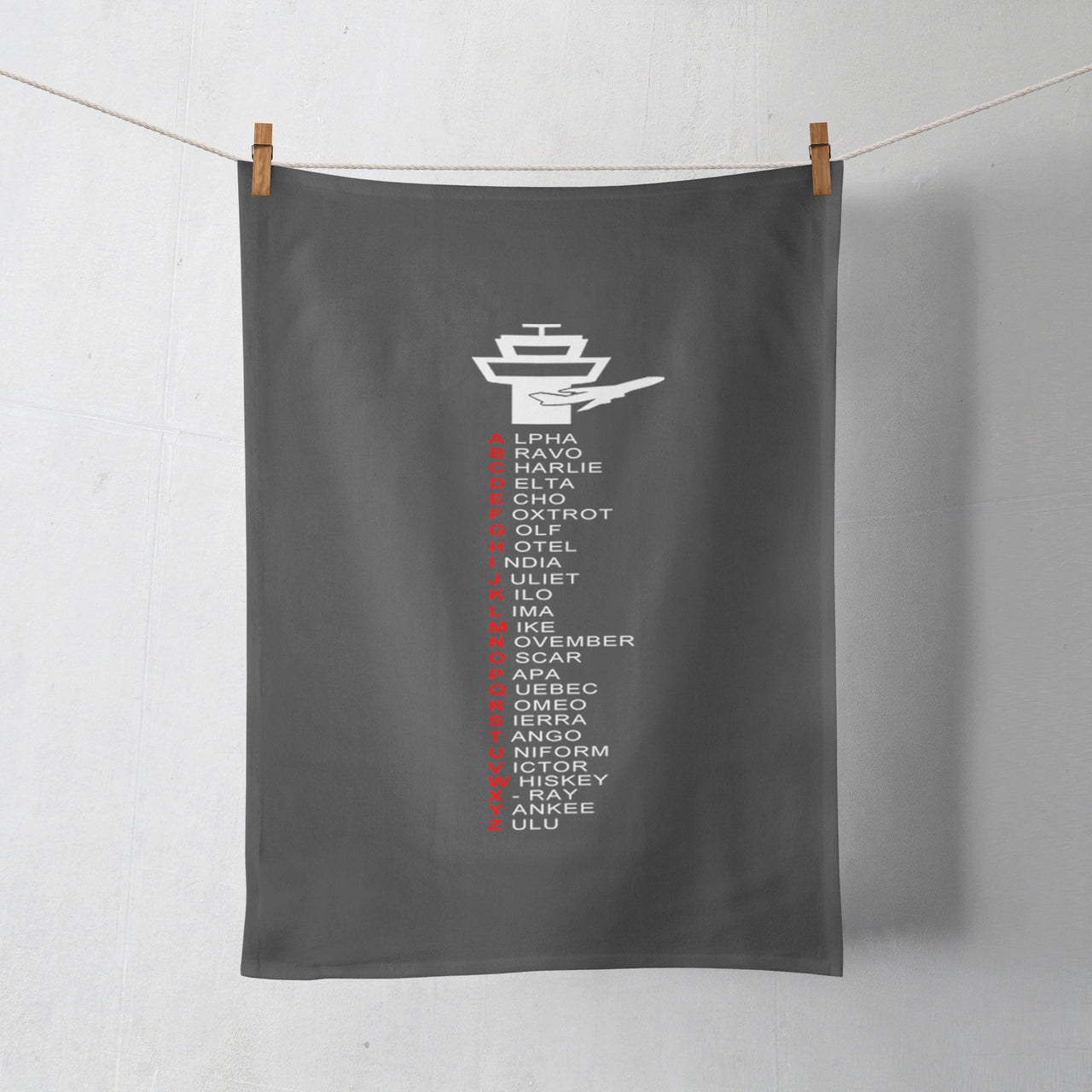Aviation Alphabet Designed Towels