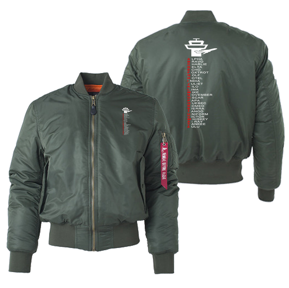 Aviation Alphabet Designed "Women" Bomber Jackets