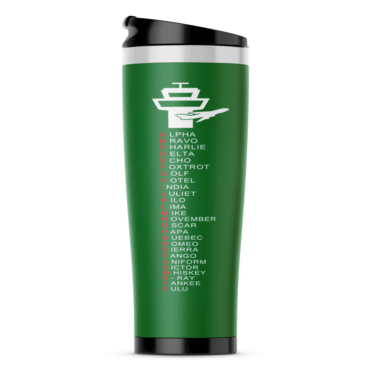 Aviation Alphabet Designed Travel Mugs