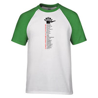 Thumbnail for Aviation Alphabet Designed Raglan T-Shirts