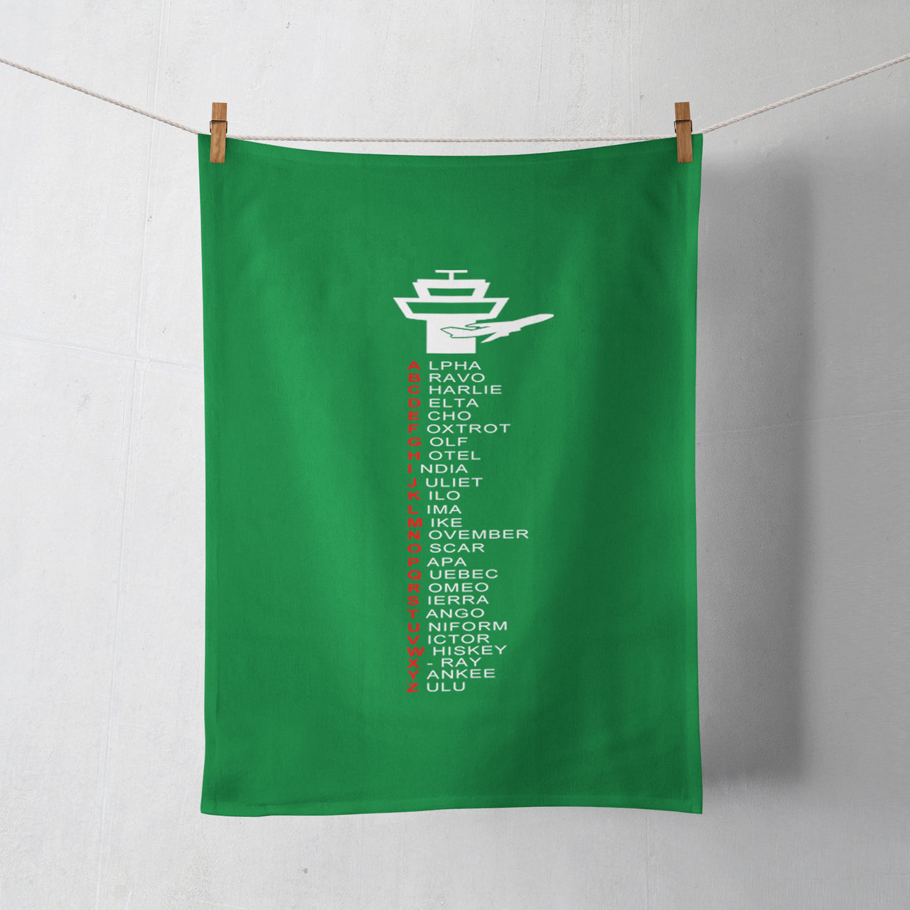 Aviation Alphabet Designed Towels
