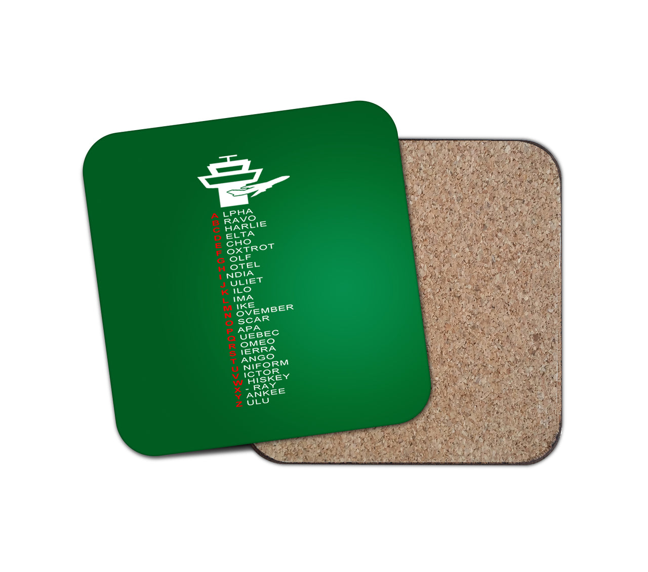 Aviation Alphabet Designed Coasters
