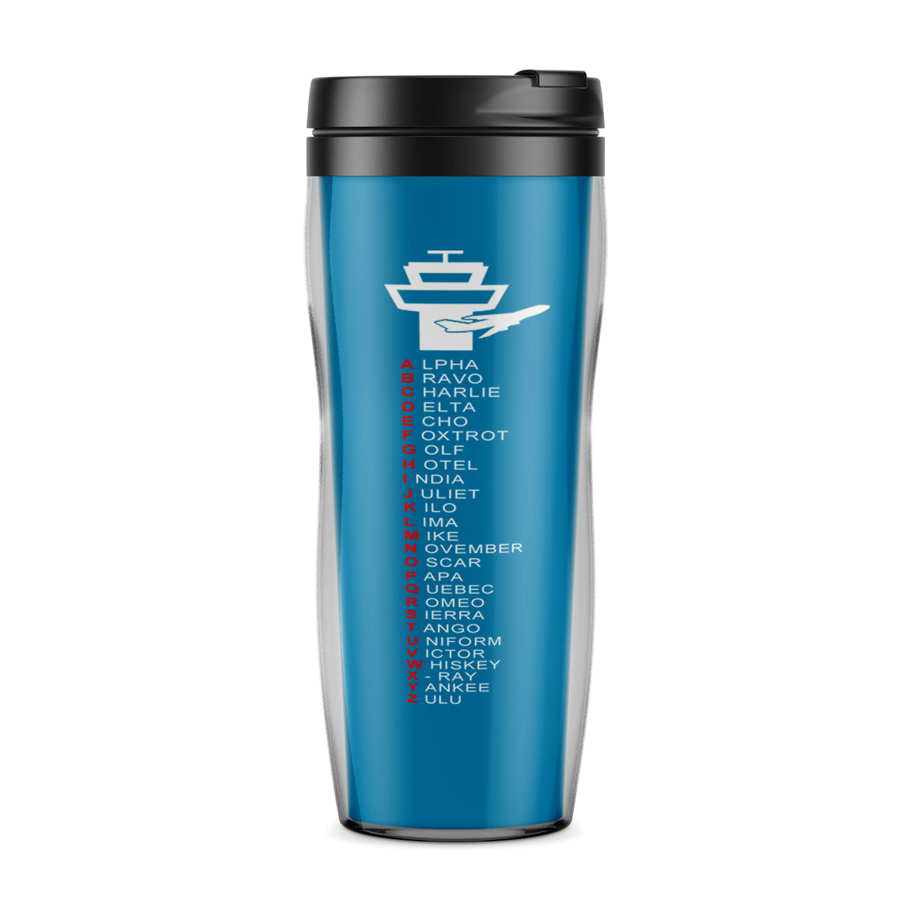 Aviation Alphabet Designed Travel Mugs