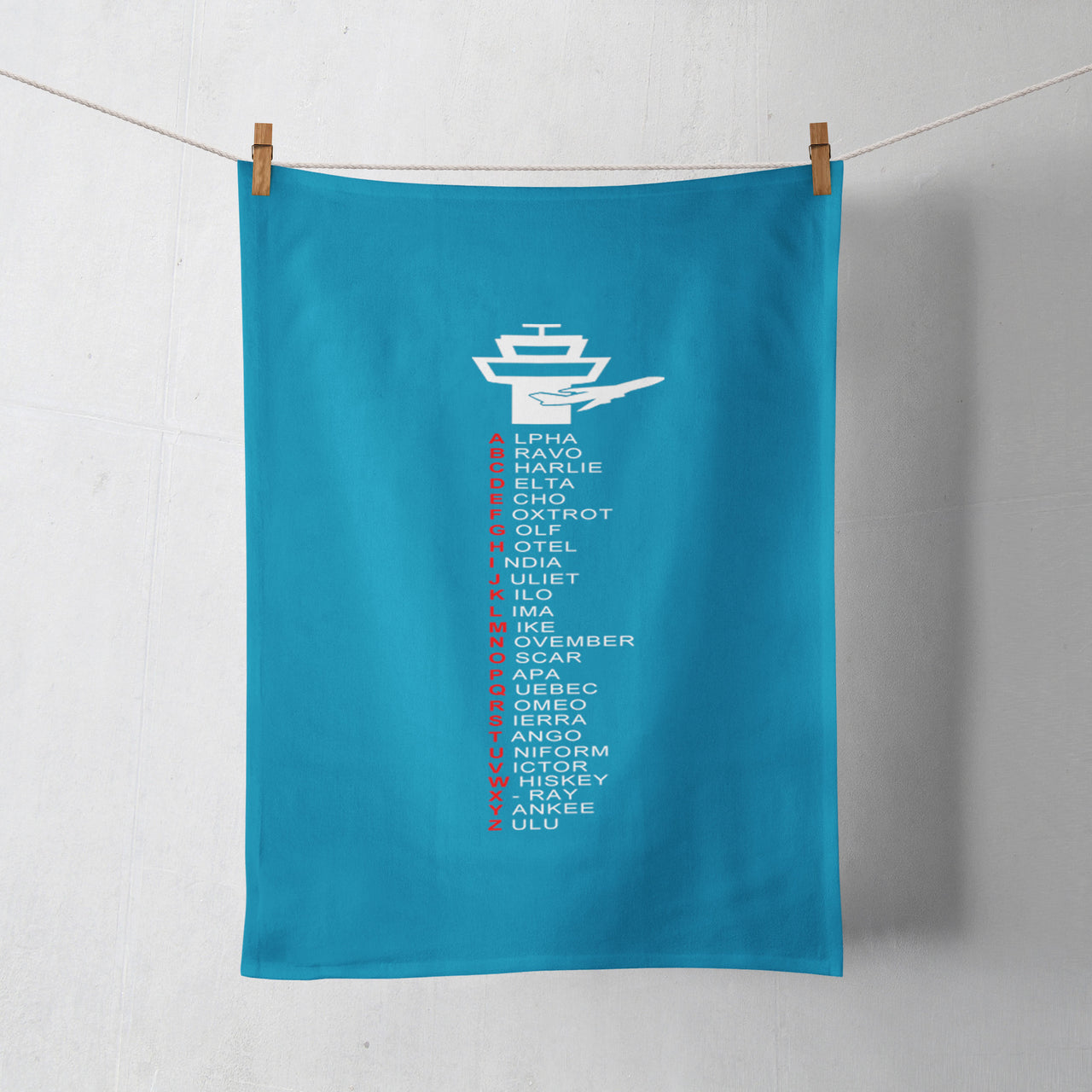 Aviation Alphabet Designed Towels