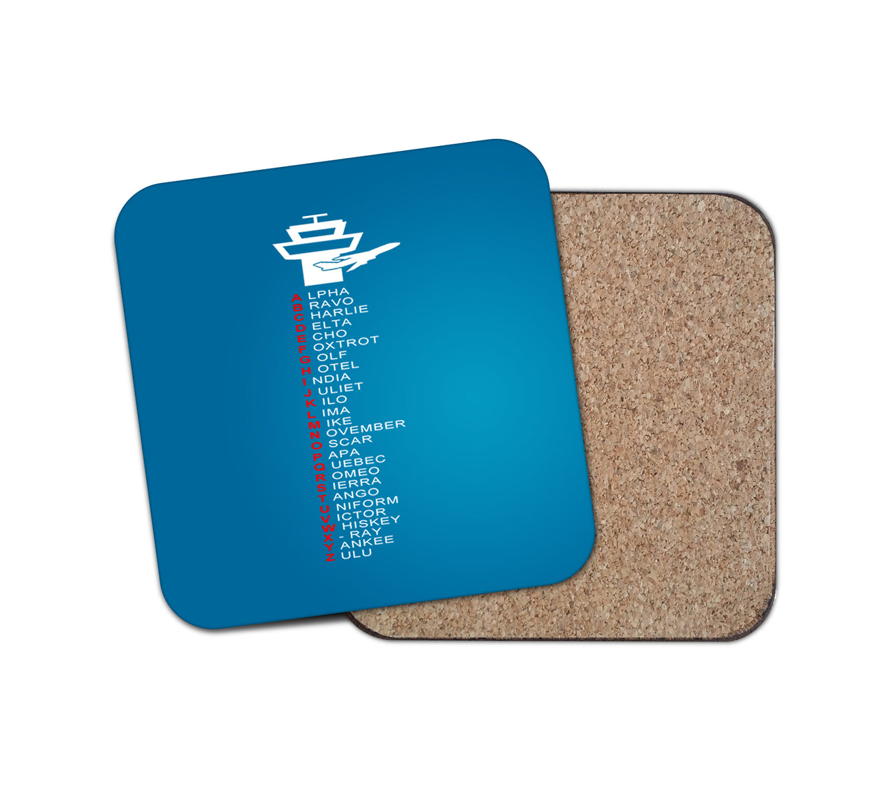 Aviation Alphabet Designed Coasters