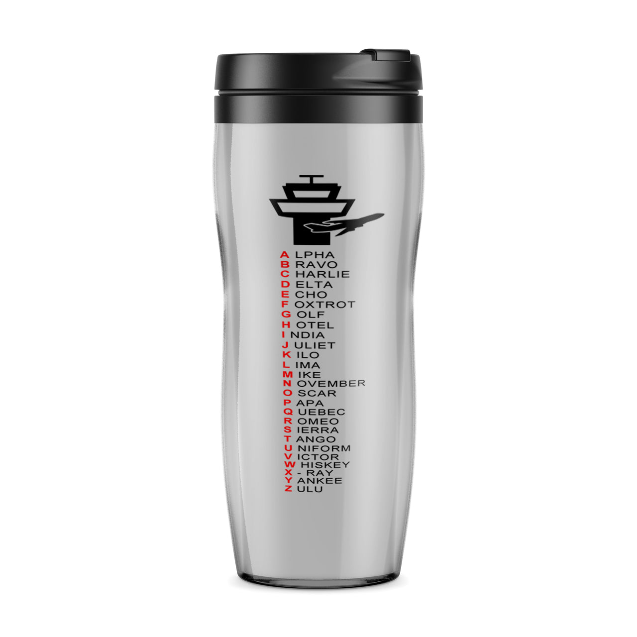 Aviation Alphabet Designed Travel Mugs