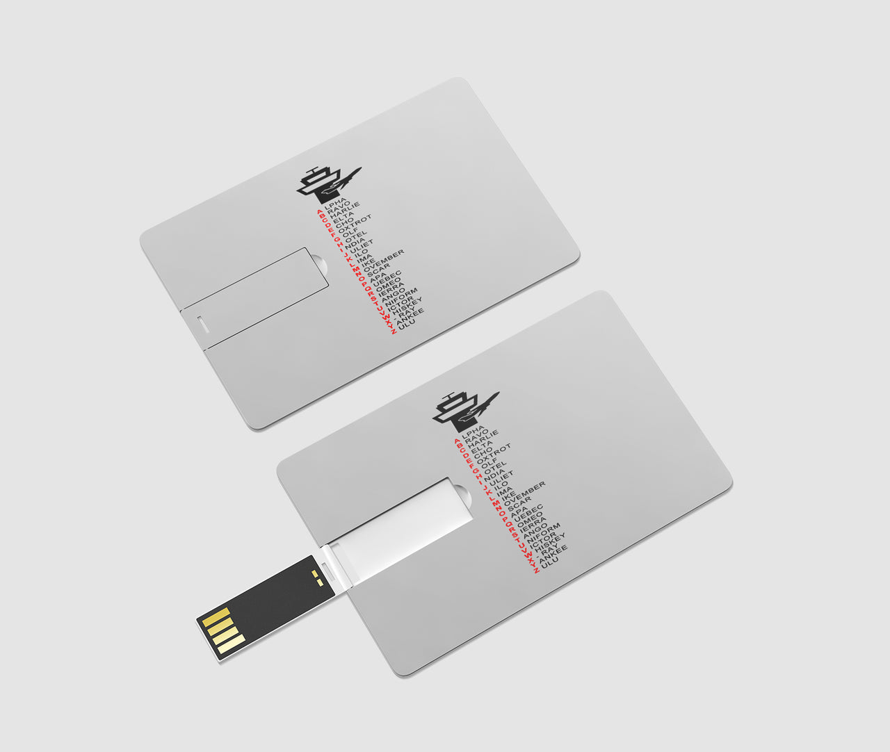Aviation Alphabet Designed USB Cards