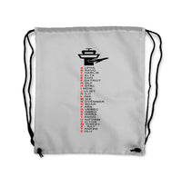 Thumbnail for Aviation Alphabet Designed Drawstring Bags