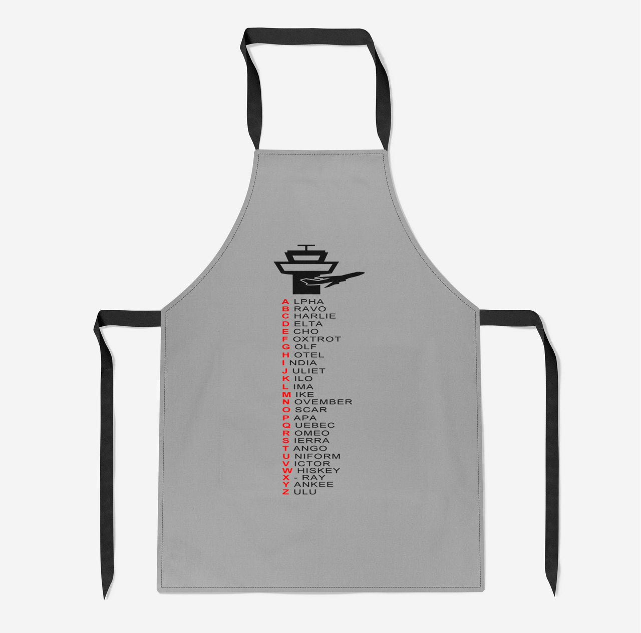 Aviation Alphabet Designed Kitchen Aprons