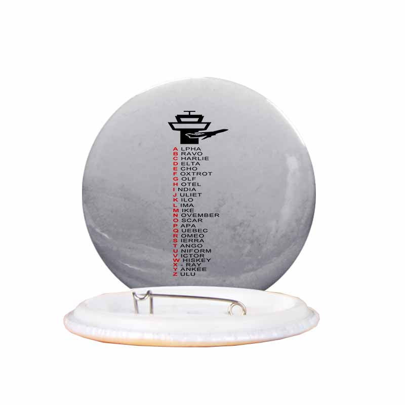 Aviation Alphabet Designed Pins