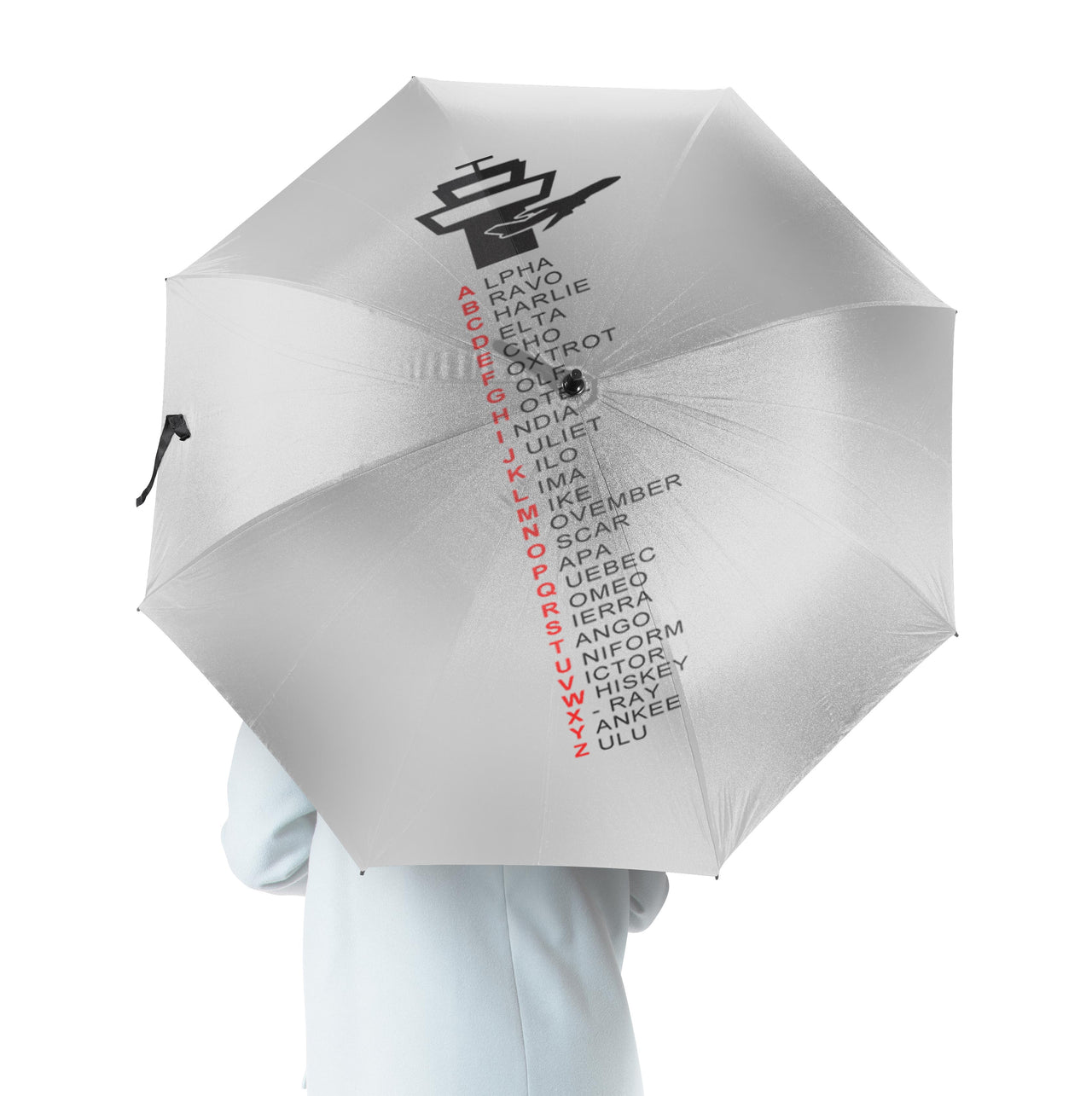 Aviation Alphabet Designed Umbrella