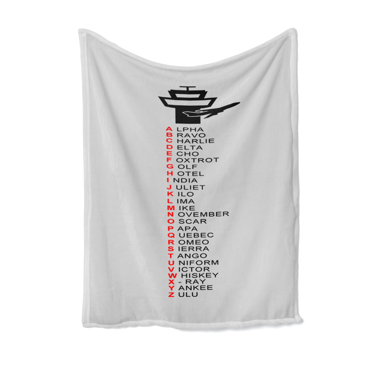 Aviation Alphabet Designed Bed Blankets & Covers