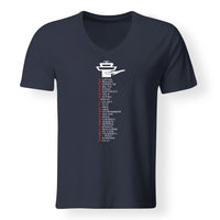 Thumbnail for Aviation Alphabet Designed V-Neck T-Shirts