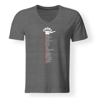 Thumbnail for Aviation Alphabet Designed V-Neck T-Shirts