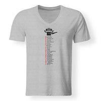 Thumbnail for Aviation Alphabet Designed V-Neck T-Shirts