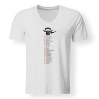 Thumbnail for Aviation Alphabet Designed V-Neck T-Shirts
