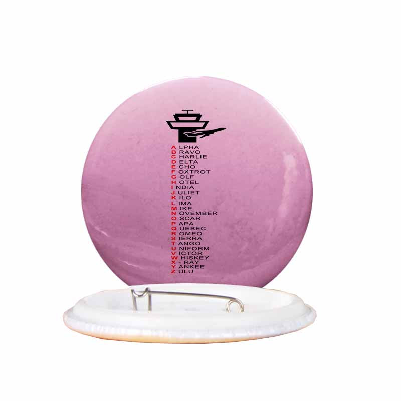 Aviation Alphabet Designed Pins