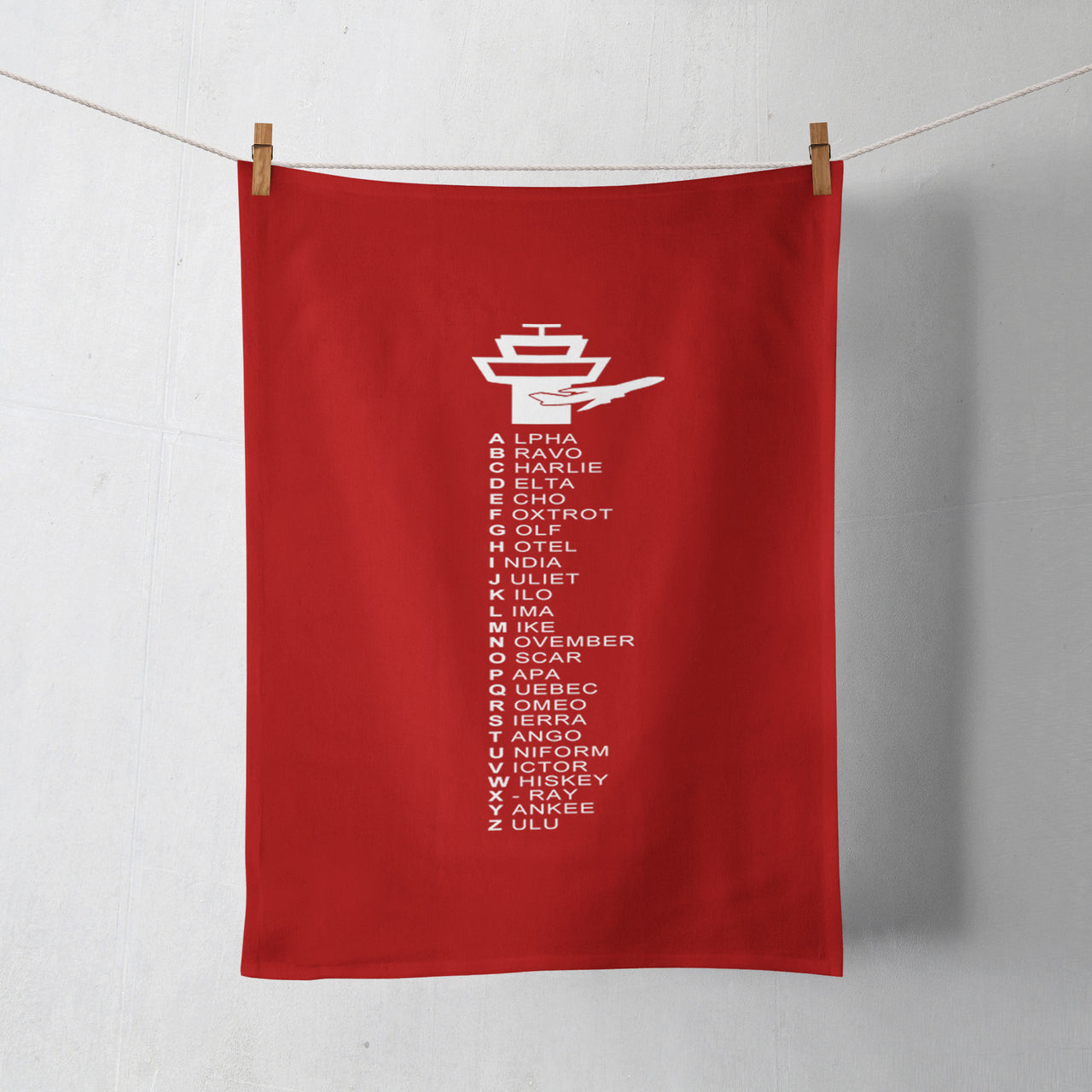 Aviation Alphabet Designed Towels